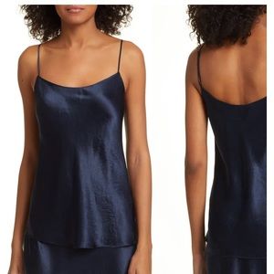 New Vince Silk Camisole, navy.